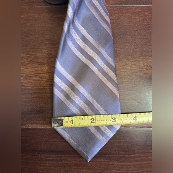🌿SALE🌿CALVIN KLEIN 100% Silk Gray Repp Tie - Picture 8 of 9